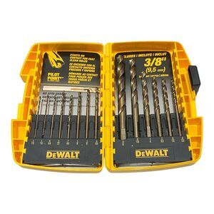 DEWALT DW1354 14-piece Titanium Pilot Point Drill Bit Set